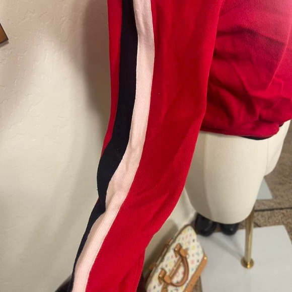 Herritage Brand Tommy Hilfiger Stripe Sleeve Nautical Preppy Sweater - Picture 4 of 8